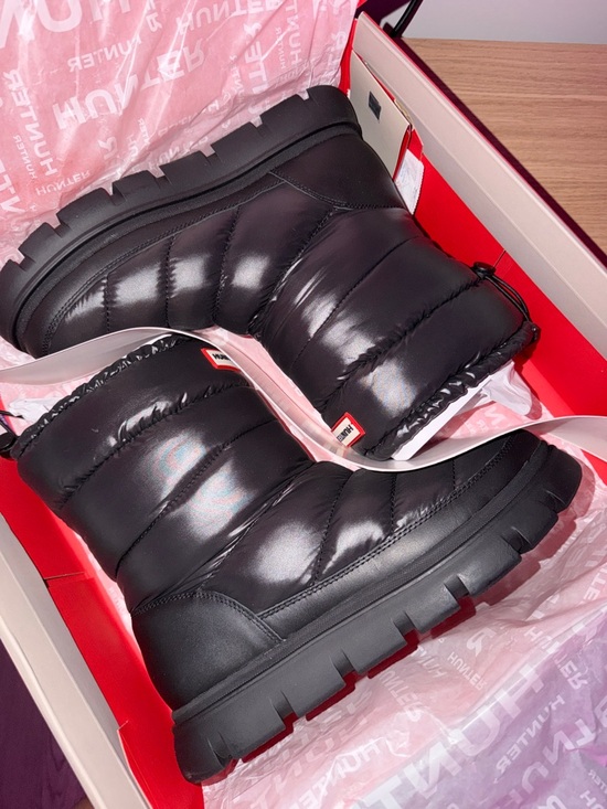 Hunter Shoes - Hunter Black Quilted Puffer Winter Rain Boots